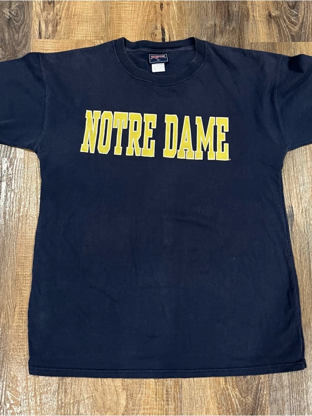 Vintage Notre Dame Fighting Irish Jansport T Shirt Navy Size XL Made In USA